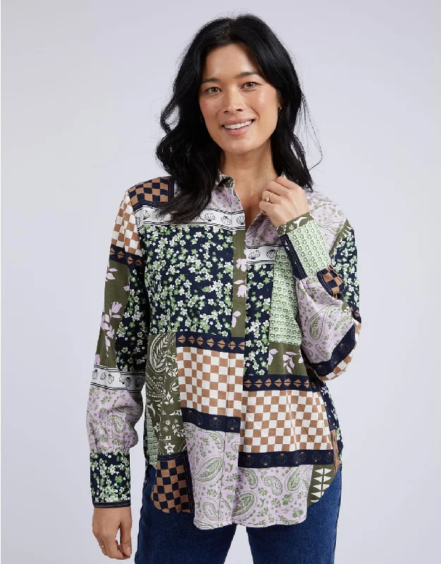 Vetiver Patchwork Shirt - Patchwork Print